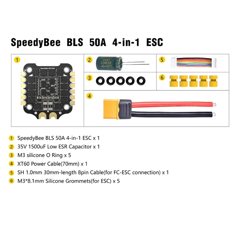 SpeedyBee F405 V3/V4 FC ESC St - Speedybee F405 V4 Bls 55A Stack reseña y precio
